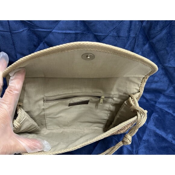 Croft & Barrow for Khol's women tan shoulder Handmade jute bag new with tags - Picture 6 of 12